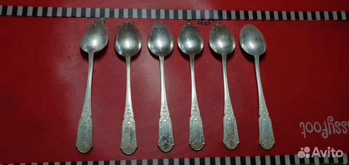 Ложки чайные серебро 875 пробы СССР «Ювеель»