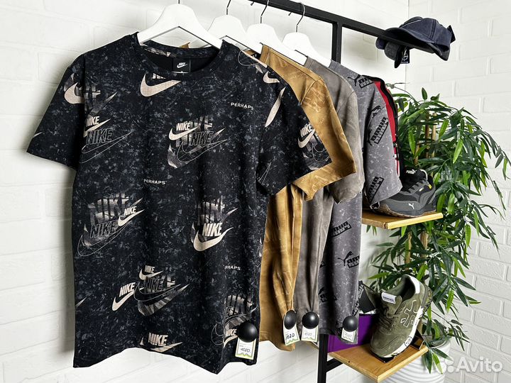 Футболка мужская Nike M-3XL черная