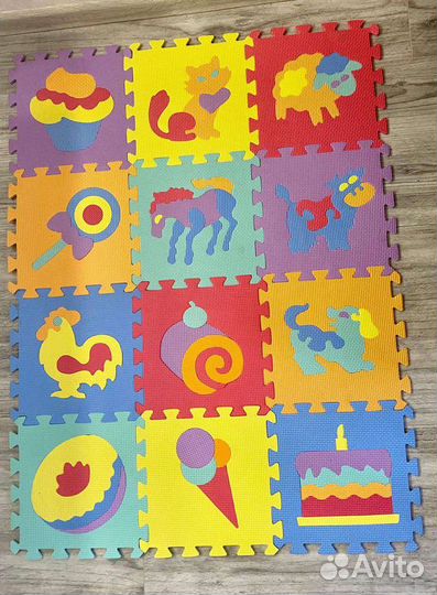 Детский коврик для ползания пазл