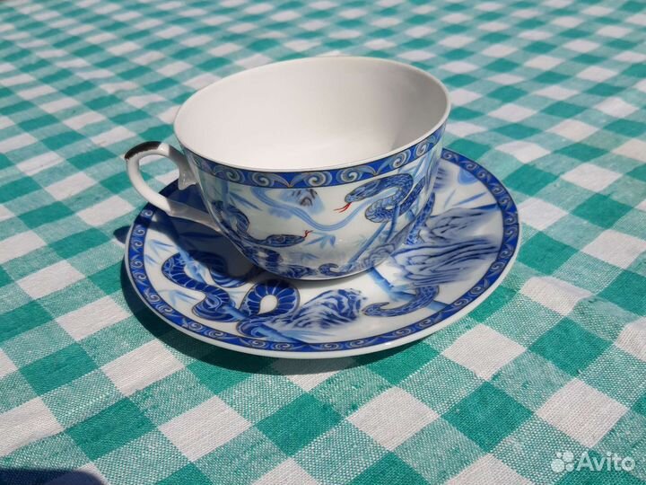 Чашка с блюдцем фарфор