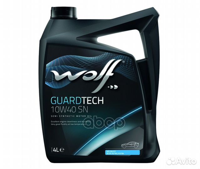 Масло wolf guardtech 10W40 SN 4L Wolf