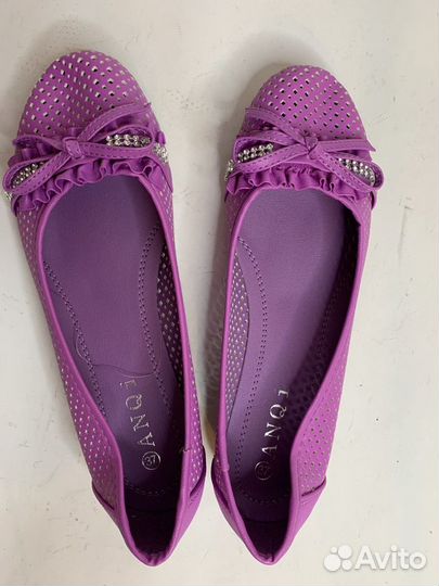 Балетки розововые со стразами 37.39.40