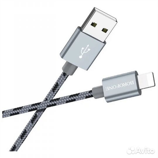 Кабель Borofone BX24, Lightning - USB, 2.4 А, 1 м