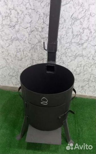 Печь с трубой для казана 8 литров