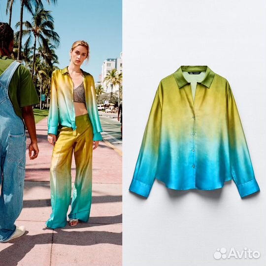 Рубашка Zara Новая коллекция 2024