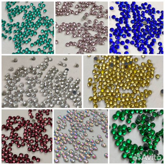 Термостразы SS6(2мм)разные цвета цена за 1440 штук