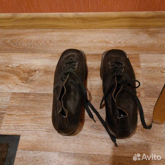 Лыжи с ботинками деревянные 190см, размер 40