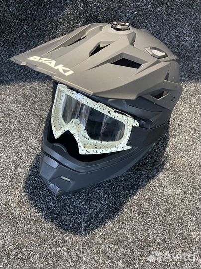 Шлем для мотокросса с очками