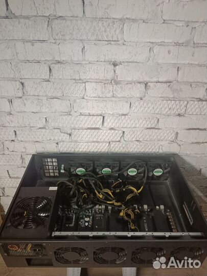 Риг для майнинга продувной