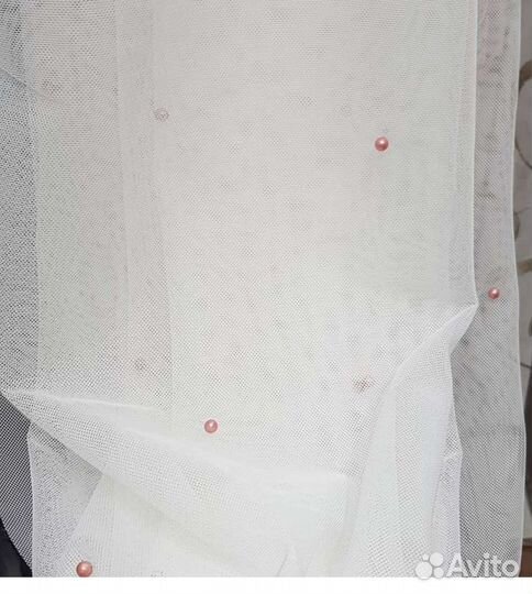 Тюль Готовый. грек сетка с камнями. Пошив