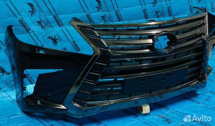Бампер с решеткой Lexus LX Black Vision Оригинал