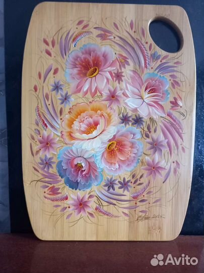 Доска разделочная, росписная