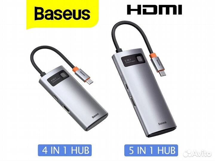 USB-C HUB / c Hdmi / 2 модели / 4в1 / 5в1