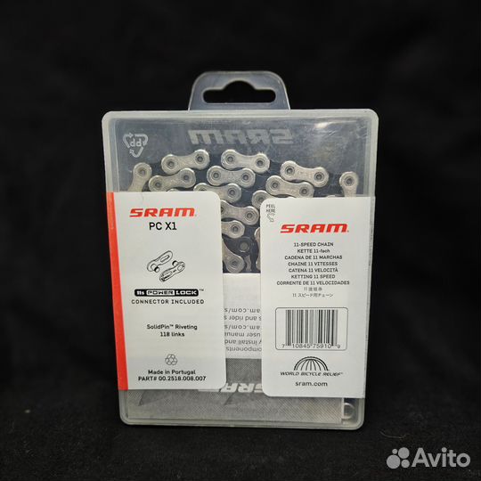 Цепь sram PC-X1, 11 ск., SolidPin (сплошные пины)