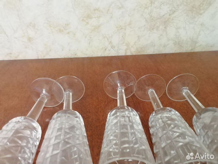 Набор рюмок на ножке СССР, новые