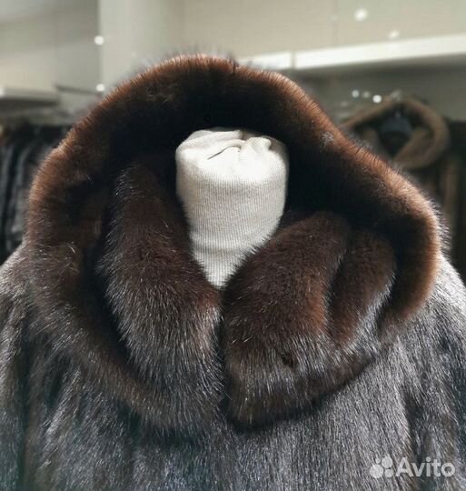 Шуба норковая с капюшоном 46 48 размер