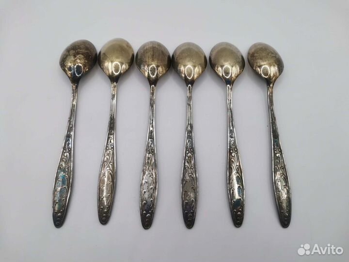 Ложки чайные мнц Мельхиор СССР 6 штук (Ч)