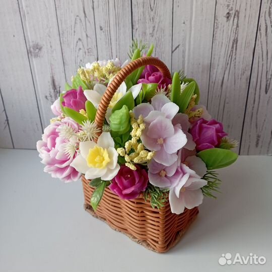 Мыло ручной работы букеты 8 марта