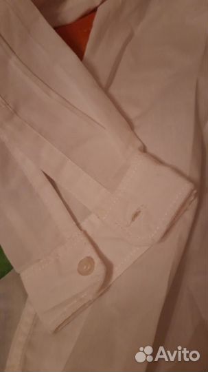 Белая рубашка+галстук, новая, 134р