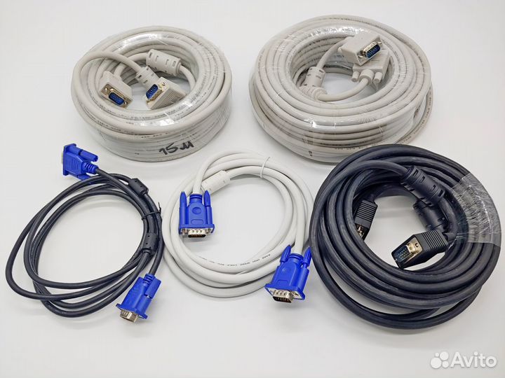 Кабель шнуры VGA - VGA от 1.2 до 20 метров