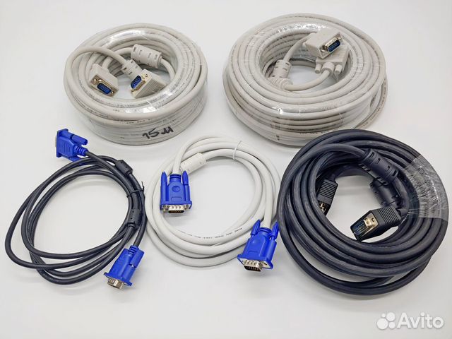 Кабель шнуры VGA - VGA от 1.2 до 20 метров
