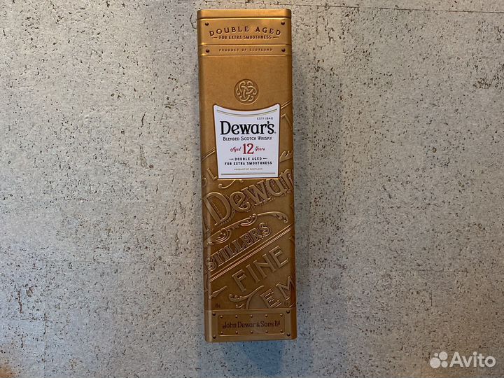 Коробка от виски dewar's