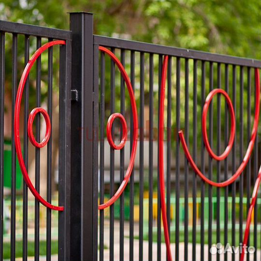 Забор металлический для детского сада в Плавске