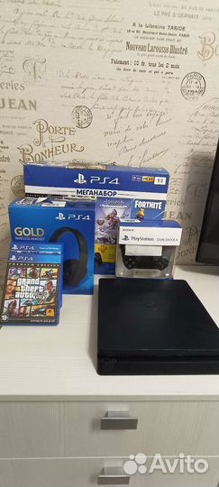 Игровая приставка ps4 slim 1tb