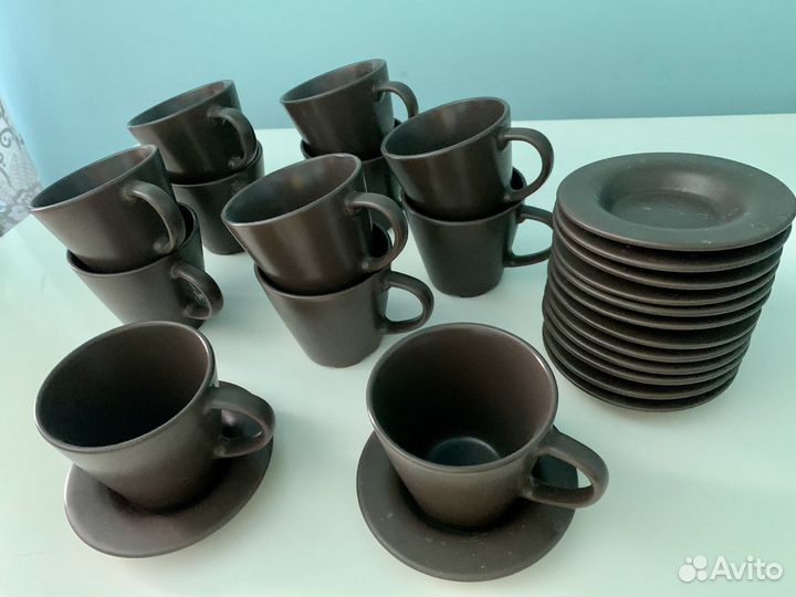 Чашка с блюдцем кофейная IKEA