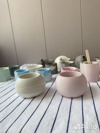 Гипсовые изделия, свечи ручной работы