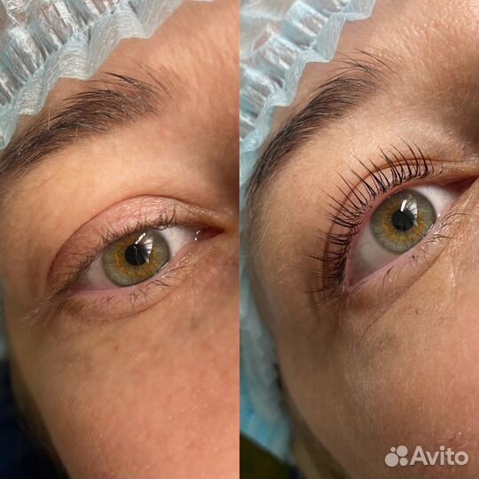 Наращивание, ламинирование ресниц и бровей