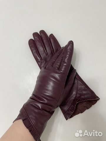 Перчатки женские кожаные 7