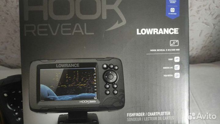 Эхолот lowrance hook reveal 5 83/200 HDI