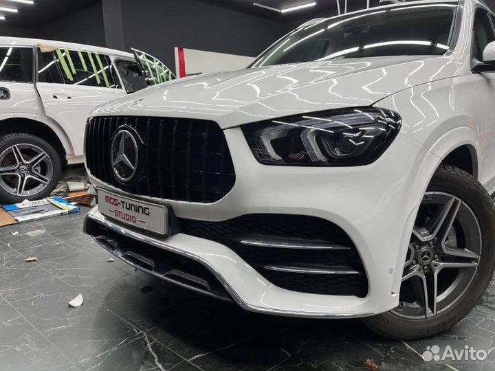 Решетка + пороги + диффузор Mercedes GLE v167 гле
