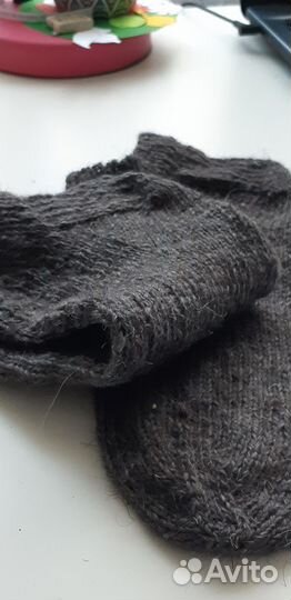 Носки ручной вязки шерстяные