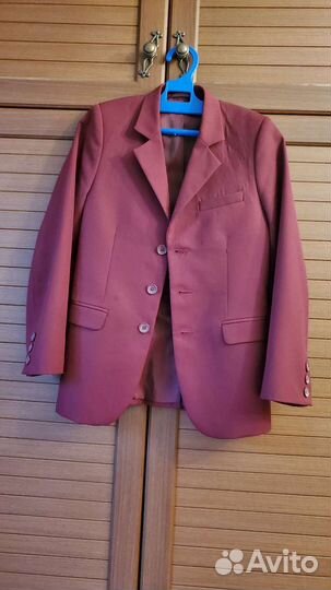 Пиджак жилет бордо школьная форма 128 134
