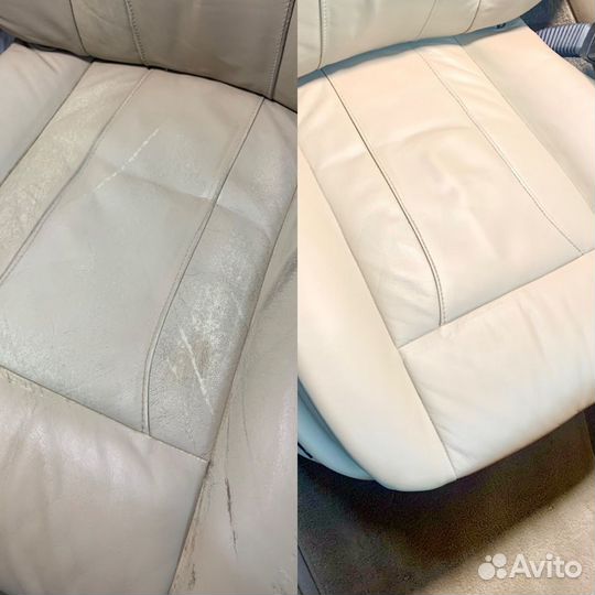 Ремонт и покраска кожи на руле, сиденья, салоне