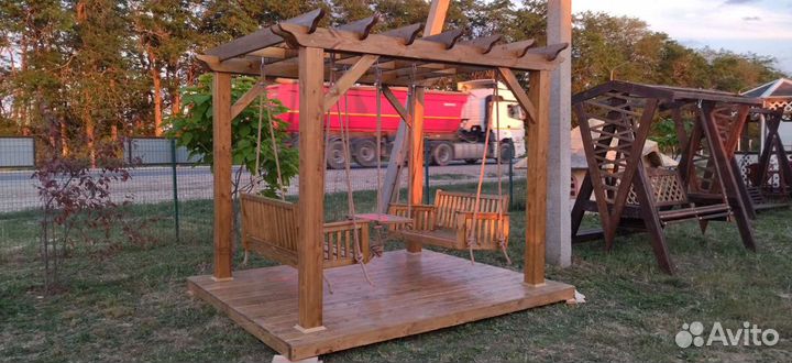 Беседка садовая, пергола, качель
