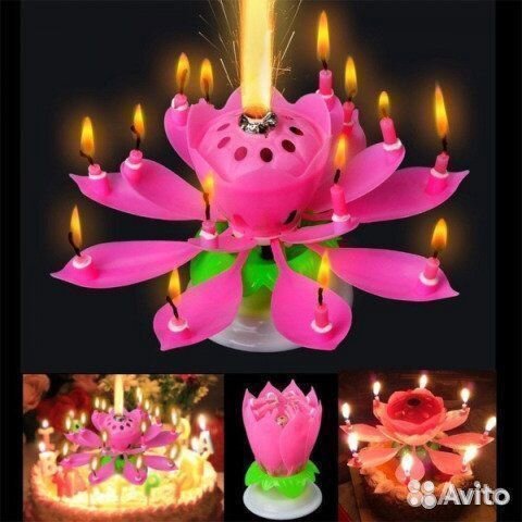 Свеча Музыкальный цветок Music Candle