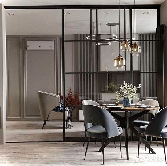 Стеклянная перегородка