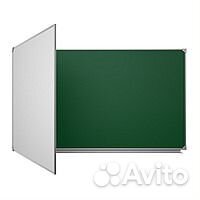Школьная магнитно меловая доска 120x100см+доставка