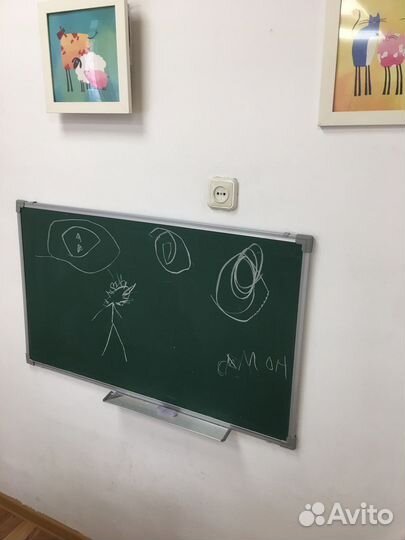 Доска магнитно меловая 50*100 школьная офис