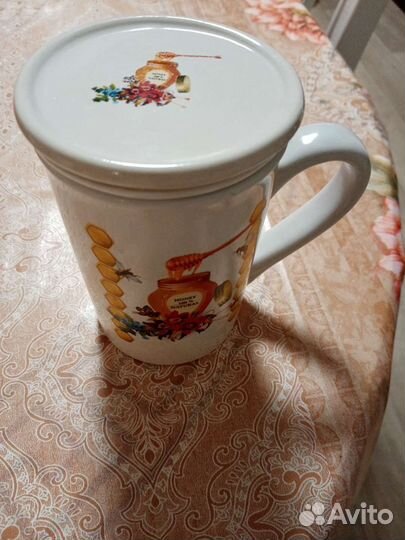 Кружка с заварником (разборная) керамика