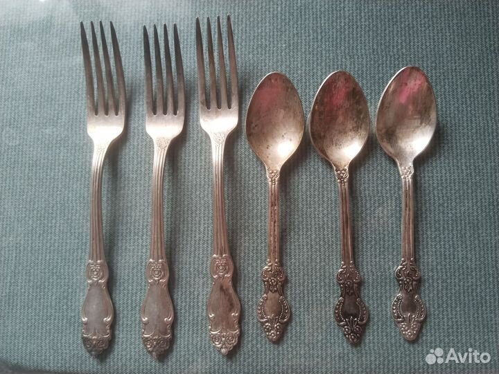 Набор вилок и ложек СССР мельхиоровый сплав