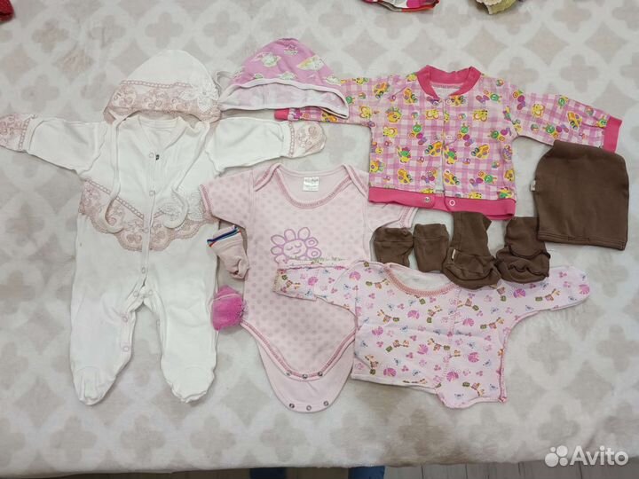 Детские вещи пакетом 0-3 мес для девочки