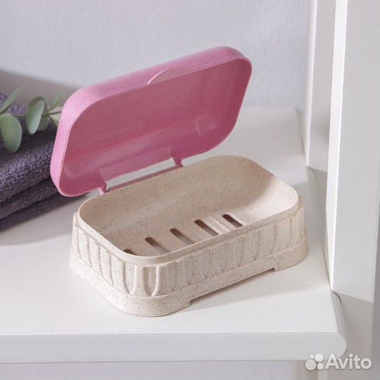 Мыльница пластиковая с крышкой «Модные зверята», 1