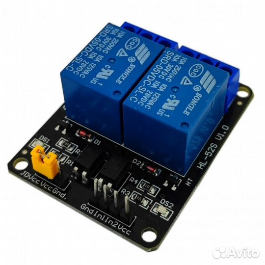 Модуль реле 5В 2-канала электромеханическое