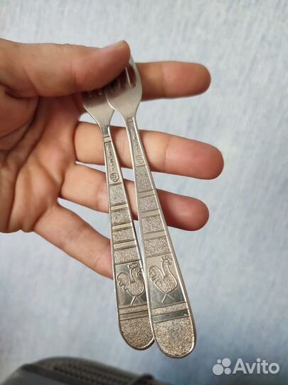 Советские детские вилочки с Петушком