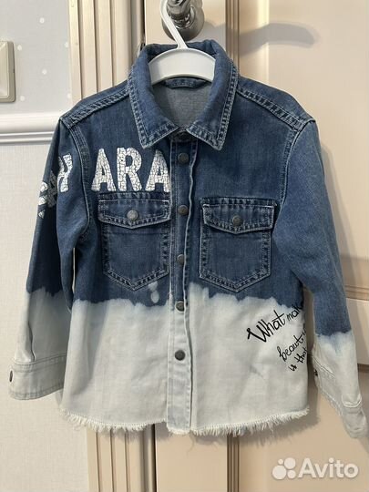 Детская джинсовая рубашка gulliver размер 104