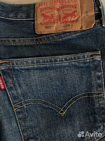 Шорты мужские levis 501 w29